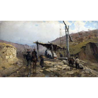 РЕПРОДУКЦИИ НА КАРТИНИ Българско село (1878)